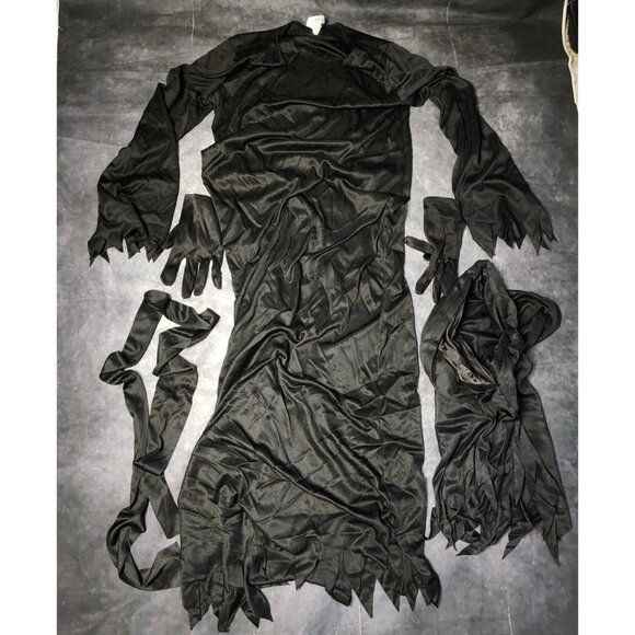 BOY'S REAPER COSTUME PHANTOM GHOST GHOUL KIDS SIZE LARGE COSTUME (NO SCYTHE) - Picture 2 of 3